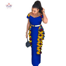Vestido africano de manga corta para mujer, vestidos largos africanos sexys de noche, riche bazin, WY3345, 2021 2024 - compra barato