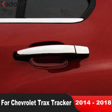 Capa da maçaneta lateral, guarnição para chevrolet trax tracker 2014 2015 2016 2017 2018 abs cromado acessórios de estilo de carro 8 espaços 2024 - compre barato