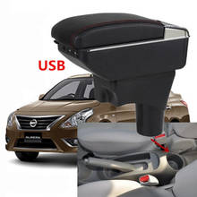 Car Armrest For Nissan VERSA Sedan Latio Sunny 2012-2020 Armrest Storage Box Renault Scala Rotatable 2013 2014 2015 2016 2017 2024 - buy cheap