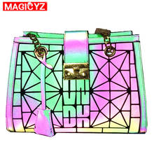 Luminous Handbags holographic Women Bag Trunk Tote Shine Designer Women Shoulder Bags Large Bolsos Chain Crossbody Bags 2024 - buy cheap