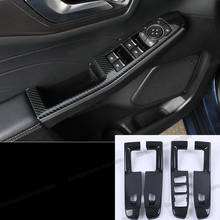 Lsrtw2017-Panel de Control de elevador de ventana de coche de fibra de carbono para Ford Kuga Escape 2019 2020 2021, accesorios, pegatina automática 2024 - compra barato