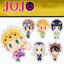 7pcs Wholesale Anime JOJOs Bizarre Adventure Golden Wind Keychain Cosplay Acrylic Figure Keyring Charms Pendant Cute Gifts Set 2024 - buy cheap