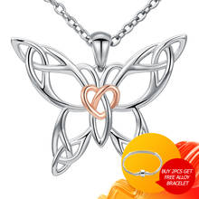 Xiaojing novo 925 prata esterlina bonito animal borboleta pingente colar moda feminina jóias para presentes femininos transporte da gota 2024 - compre barato