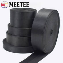Meetee-Cinta de nailon negra con patrón de espiga para mochila, accesorios de costura para cinturón de seguridad, 5M, 20/25/32/38/50mm, RD002 2024 - compra barato