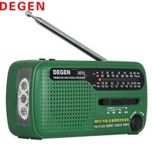 Degen-rádio de emergência de13, fm, am, sw, transmissão de energia solar, receptor universal 2024 - compre barato