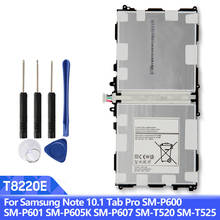 Оригинальный аккумулятор Samsung T8220E для Samsung GALAXY Note 10,1 Tab Pro P600 P601 SM-T520 T525 T8220C/U/KTablet, аккумулятор 8220 мАч 2024 - купить недорого