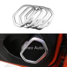 Cubierta de anillo para altavoz estéreo de puerta de coche, pegatinas de molduras para altavoz, compatible con Jeep Renegade 2015-2019, accesorios 2024 - compra barato