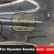 For Hyundai Sonata 2020 2021 2022 Carbon Fiber Gas Fuel Tank Cap Covers Oil Filler Trims Exterior Covers Exterior Accessories 2024 - buy cheap