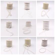 2Meters 3mm/10mm White/ivory Craft Square Imitation Pearl Beads Cotton Line Chain For DIY Wedding Party Decoration Party 2024 - buy cheap