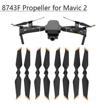 Hélice para drone, 8 peças, cw ccw 8743, lançamento rápido, adereços de baixo ruído para mavic 2, lâminas dobráveis, acessórios para dji mavic 2 pro zoom 2024 - compre barato