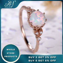 Anillos Yuzuk Hot Sale Women Silver Hot Jewelry Engagement Ring Moonstone Rose Gold Silver Ring Gift For Valentine Fine Jewelry 2024 - buy cheap