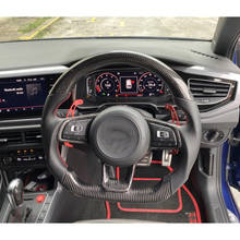 For Volkswagen VW GOLF GTI R GTD GTE MK7 7 POLO GTI Scirocco 2014-2019 DSG Carbon Fiber Steering Wheel 2024 - buy cheap