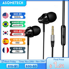 M8 Heavy Bass In Ear Earphone Music Headset with Mic Qulity Earbud Fone De Ouvido for iPhone Samsung Sony HTC Mp3 PC 2024 - buy cheap