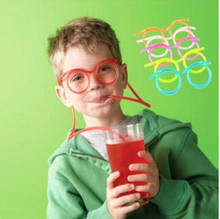 Realmente! Óculos macios engraçados com canudo, tubo flexível único para festa infantil, acessórios 2024 - compre barato
