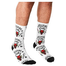 Men's Eddie Munson Stranger Hellfire club Things socks harajuku Men hip hop Novelty cute boys Crew Casual Crazy Socks for men 2024 - compre barato