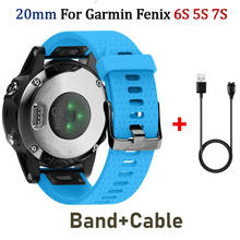 Silicone Smart Wrist Band for Garmin Fenix 6S 5S 7S Charging USB Cable Charger for Fenix5S/Fenix7S/Fenix6S Watch Strap Bracelet 2024 - buy cheap