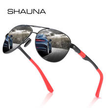 SHAUNA High Quality Men Oversized Classic Pilot Polarized Sunglasses Aluminum Magnesium Frame Mirror Lens Male Glasses Shade 2024 - buy cheap