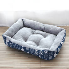 Warm Corduroy Padded Big Dog Bed Print Pet Large Dog House Pink Soft Fleece Cat Puppy Bed House Petshop Nest Dog Baskets 2024 - buy cheap