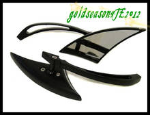 Freeshipping BLACK Spear Side Rear View Mirrors for Harley Chopper Custom Bobber 8mm & 10mm 2024 - buy cheap