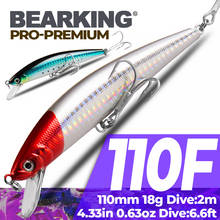 Bearking 5PCS Floating Minnow Fishing Lure Laser Hard Artificial Bait 3D Eyes 11cm 18g Fishing Wobblers Crankbait Minnows 2024 - buy cheap