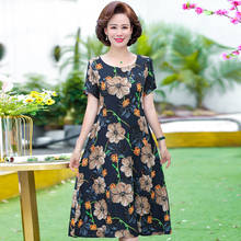 Bohemian Print Dress Women's Summer Vintage Sundress 2021 Casual Short Sleeve Long Woman Dresses Elegant 2024 - buy cheap