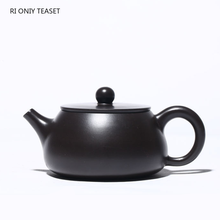 170ml Yixing Stone scoop Teapots Master Handmade Purple Clay Tea Pot Raw Ore Black Mud Beauty Kettle Chinese Tea Set Gifts 2024 - buy cheap