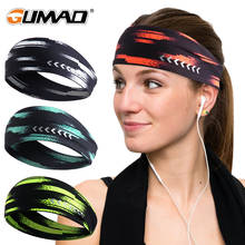 Женская и Мужская спортивная повязка на голову, повязка на голову для бега, повязка на пот для фитнеса, йоги, тренажерного зала, повязка на голову, светоотражающая велосипедная лента для волос 2024 - купить недорого