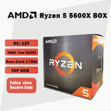 NEW AMD Ryzen 5 5600X R5 5600X 3.7 GHz Six-Core twelve-Thread 65W CPU Processor L3=32M 100-000000065 Socket AM4 with cooler fan 2024 - buy cheap