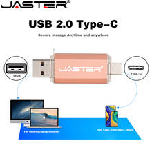 JASTER TYPE-C Smart Phone USB Flash Drives Metal Pen Drive Golden Hight speed Memory Stick Business U disk 16GB 32GB 64GB 128GB 2024 - buy cheap