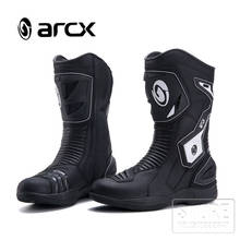 ARCX-Botas de carreras de motocicleta para hombre, zapatos de cuero de grano, impermeables y protectores, para las 4 estaciones 2024 - compra barato
