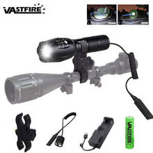 Lanterna de caça com zoom a100, tática q5 t6, led, arma de 350, com luz para rifle, para airsoft, interruptor de montagem 18650, carregador usb 2024 - compre barato