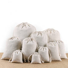 1PCs Jute Linen Drawstring Bag XL Gift Bag DIY Handmade Natural Jute Bag Pack Christmas Party Wedding Resuable Jewelry Pouch 2024 - buy cheap