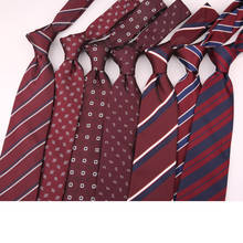 Linbaiway 2022 vinho vermelho gravata corbatas gravata para homens vestido formal de poliéster gravata de pescoço gravata de festa de casamento casual gravata borboleta 2024 - compre barato