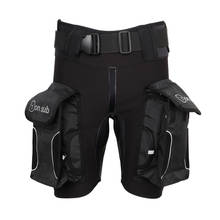 Roupa de mergulho de neoprene técnica, bermuda e bolsos, pesca, caiaque, canoa, surf, natação, praia, calças curtas 2024 - compre barato