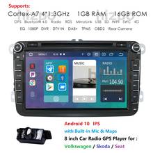 Radio con GPS para coche, reproductor con Android 10, 8 pulgadas, 2Din, DVD, WIFI, 4G, Navi, para VW, POLO, GOLF 5, 6, POLO, PASSAT B6, CC, JETTA, TIGUAN, TOURAN, EOS, SHARAN, SCIROCCO, CADDY 2024 - compra barato