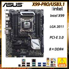 Asus-placa base de escritorio X99-PRO/USB3.1, LGA 2011-V3, DDR4, I7, USB2.0, 64GB, X99, Original 2024 - compra barato