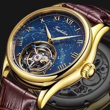 Aesop Real Tourbillon Mechanical Movement Watches Mens 2022 Luxury Skeleton Sapphire Watch For Men Rotating Relogio Masculino 2024 - buy cheap