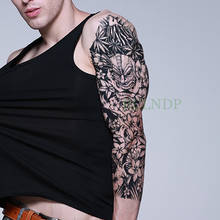 Waterproof Temporary Tattoo Sticker flower volcano clown flash tatto fake tatoo large full arm tattoos for men women male 2024 - buy cheap
