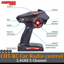 Surpass Hobby CH5 RC Car Radio Transmitter Digital Response Control System 2.4G Receiver for 1/10 1/8 RC Car Crawler Truck Buggy 2024 - buy cheap