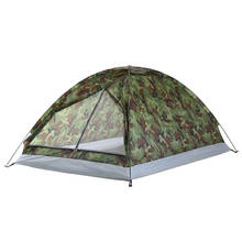 TOMSHOO 2 человека водонепроницаемая палатка PU1000mm полиэстер ткань Однослойная палатка для путешествий на открытом воздухе 200*130*110 см 2024 - купить недорого