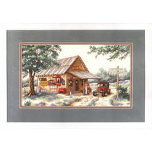 Gold Collection Lovely Counted Cross Stitch Kit Yesteryear Miles Corners Mike's Garage Cabin House Home dim 13597 2024 - buy cheap