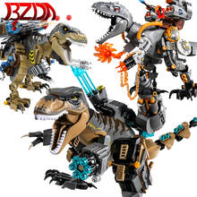 Фигурки-Динозавры BZDA, игрушки-динозавры, мир Юрского периода, механические строительные блоки, модель MOC, игрушки для мальчиков, подарок на день рождения 2024 - купить недорого