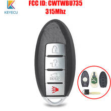 KEYECU CWTWBU735 Car Remote Key for Nissan Maxima Sentra 2007 2008 2009 2010 2011 2012 4 Buttons 315Mhz 2024 - buy cheap