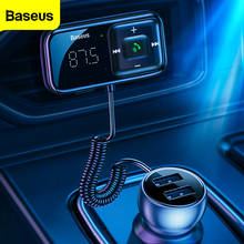 Baseus FM Modulator Transmitter Bluetooth 5.0 FM Radio 3.1A USB Car Charger Handsfree Car Kit Wireless Aux Audio FM Transmiter 2024 - buy cheap