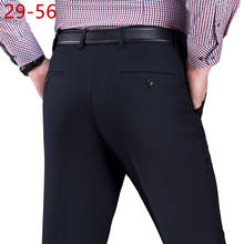 Big Size 46-56 2019 Spring Autumn Straight Work Business Pants Male Formal Silk Office Classic Baggy Suit Long Trousers for Mens 2024 - buy cheap
