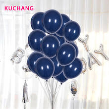 Globos de látex azul oscuro para decoración de fiesta de cumpleaños, suministros de fiesta de boda, Día de San Valentín, tinta azul, 5/10/12 pulgadas, 20 Uds. 2024 - compra barato