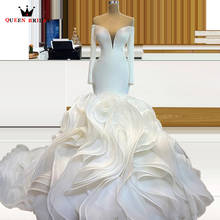 Vestidos de casamento elegante com amor, fotos reais 100%, linha a, renda de tule, cristal com contas, vintage, vestidos de noiva, tamanho personalizado sd05 2024 - compre barato