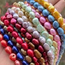 7x8-8x9mm Natural Freshwater Pearl Cultured Irregular Shape Loose Stone Beads For Necklace Bracelet DIY Jewelry Making 15" 2024 - buy cheap