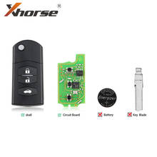 Универсальный пульт дистанционного управления Xhorse XKMA00EN, 3 кнопки для ключа Mazda, VVDI, 1 шт. 2024 - купить недорого