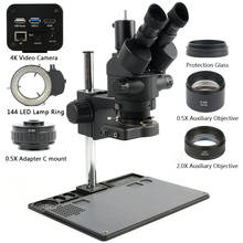 3.5X-90X Simul Focal Trinocular Stereo Microscope 4K Ultra HD 60fps SONY IMX334 HDMI GE WIFI USB 3.0 Industry camera 2024 - buy cheap